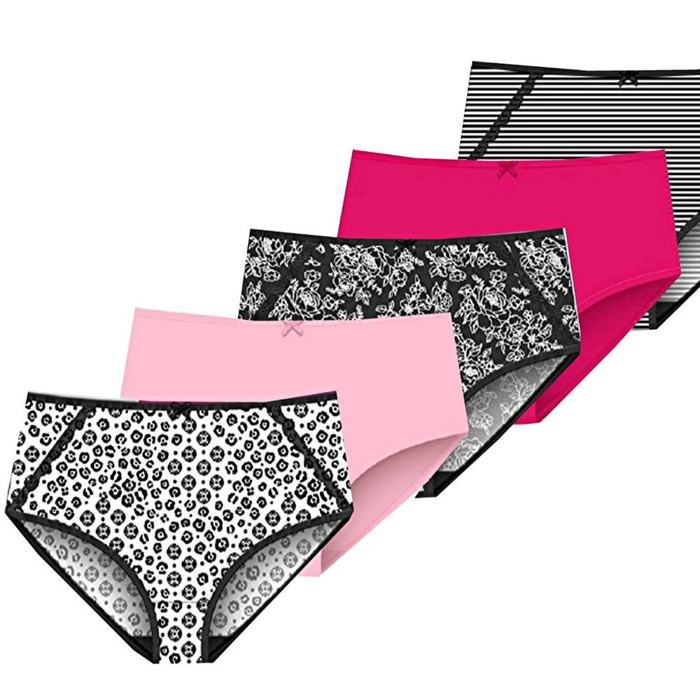 Delta Burke Intimates Women's Stretch Microfiber Brief Panties 5-Pack